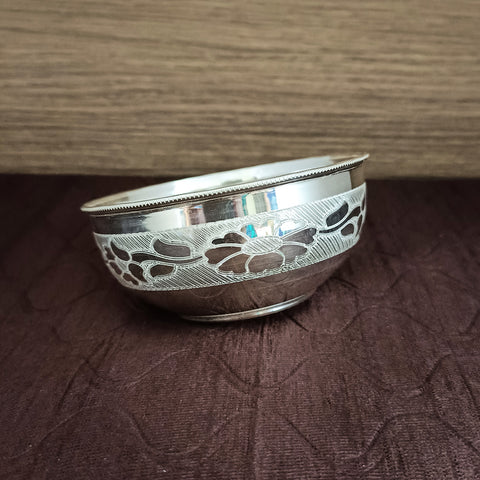 925 Solid Silver Designer Bowl (Design 16)