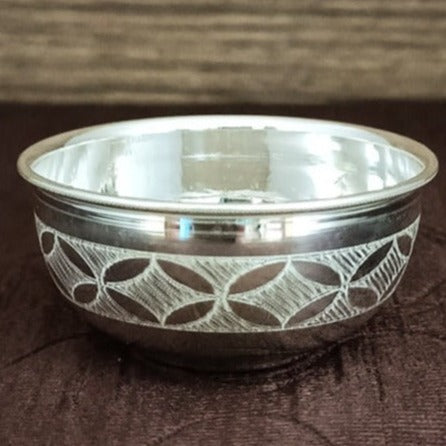 925 Solid Silver Designer Bowl (Design 37)