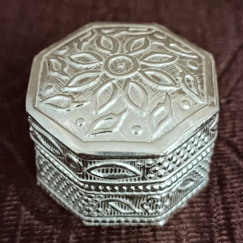 925 Pure Silver Designer Kumkum Box (Design 53)