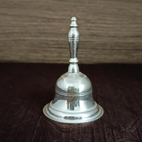 925 Solid Silver Pooja Hand Bell (D4)