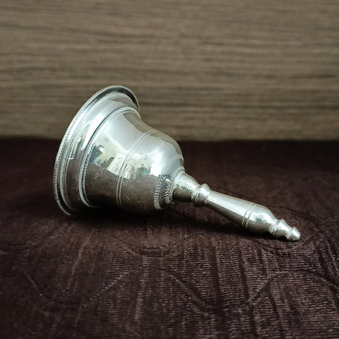 925 Solid Silver Pooja Hand Bell (D4)