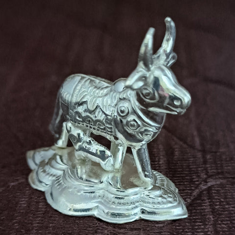 925 Pure Silver Cow & Calf for Luck, Prosperity, Health (D11)