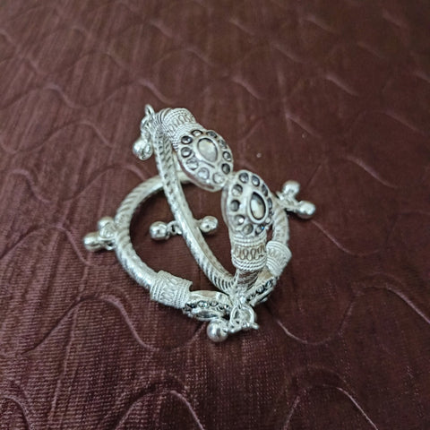 925 Silver Designer Unisex Baby Bangle Set (Design 135)