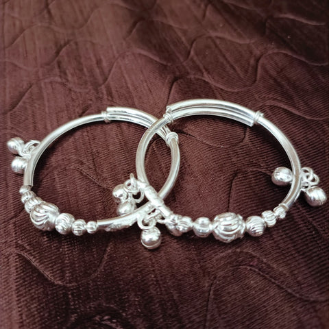 925 Silver Designer Unisex Baby Bangle Set (Design 168)