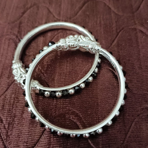 925 Silver Designer Unisex Openable Baby Bangle Set (Design 159)