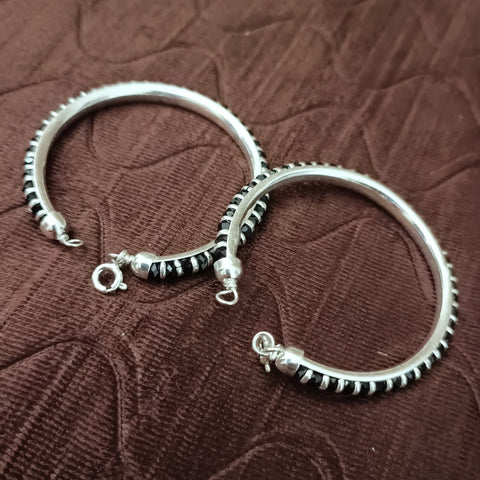 925 Silver Designer Unisex Openable Baby Bangle Set (Design 157)