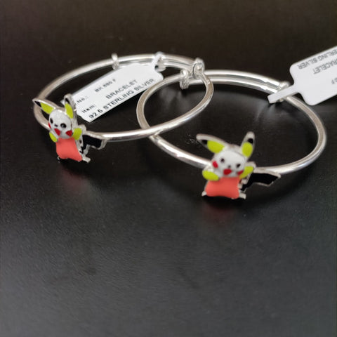 925 Silver Designer Unisex Baby Bangle Set (Design 146)
