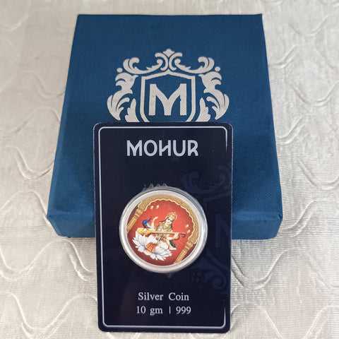 999 Pure Silver Sarasvati Coin ( Design 13)