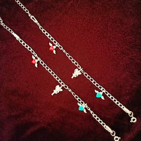 Silver Anklet 7.5 inches (Set of 2) - Design 128