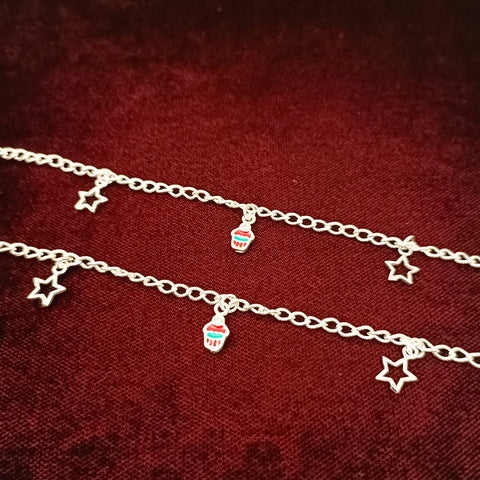 Silver Anklet 8.0 inches (Set of 2) - Design 132