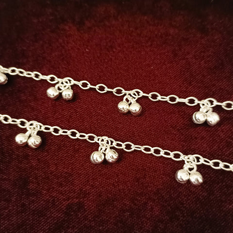 Silver Anklet 8.0 inches (Set of 2) - Design 133