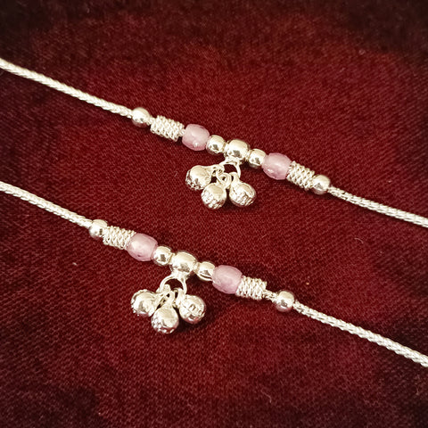 Silver Anklet 5.0 inches (Set of 2) - Design 145