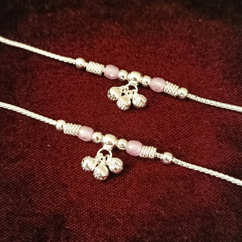 Silver Anklet 5.0 inches (Set of 2) - Design 145