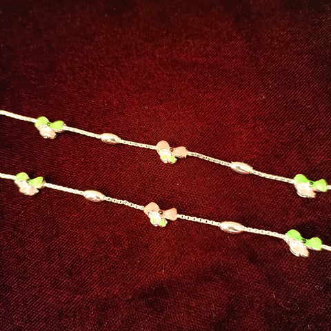Silver Anklet 7.0 inches (Set of 2) - Design 149
