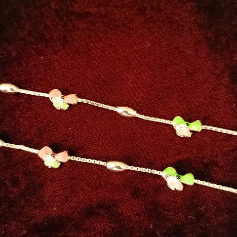 Silver Anklet 7.0 inches (Set of 2) - Design 149