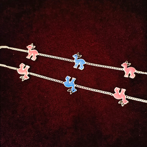 Silver Anklet 6.0 inches (Set of 2) - Design 157