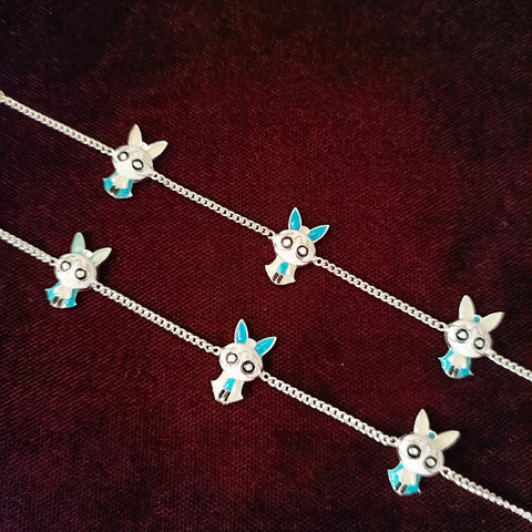 Silver Anklet 7.0 inches (Set of 2) - Design 159