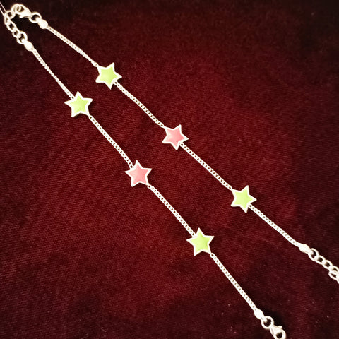 Silver Anklet 7.0 inches (Set of 2) - Design 162
