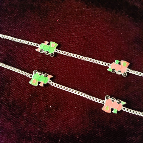 Silver Anklet 7.0 inches (Set of 2) - Design 167