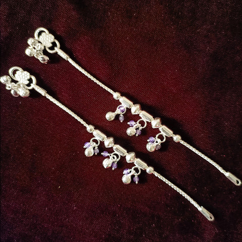 Silver Anklet 5.0 inches (Set of 2) - Design 169