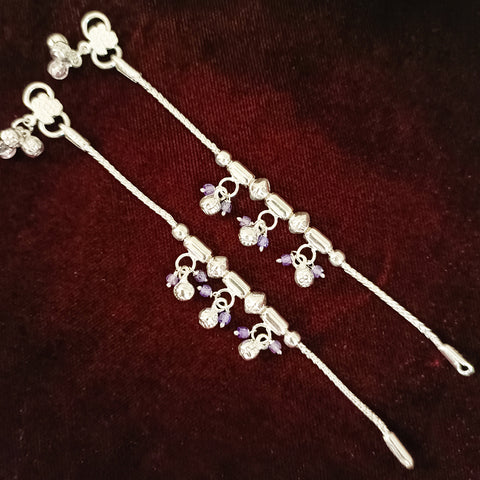 Silver Anklet 5.0 inches (Set of 2) - Design 169