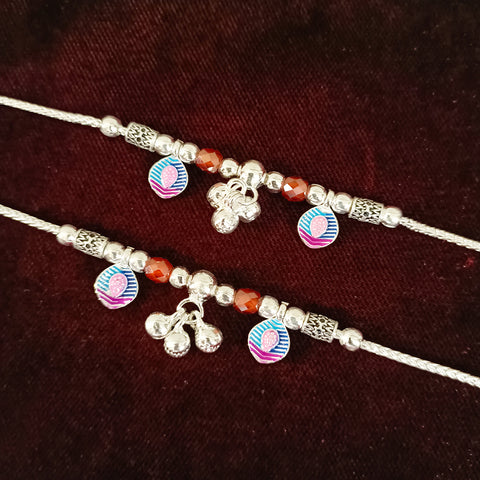 Silver Anklet 7.0 inches (Set of 2) - Design 171