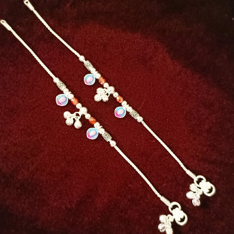 Silver Anklet 7.0 inches (Set of 2) - Design 171