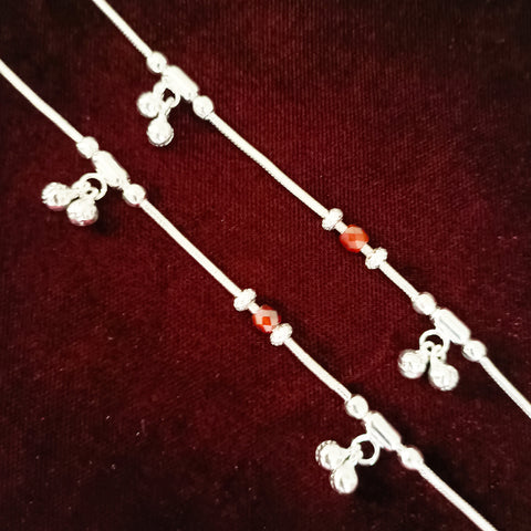 Silver Anklet 7.0 inches (Set of 2) - Design 172
