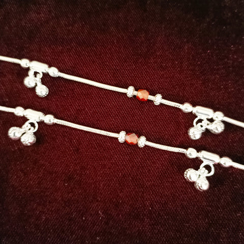 Silver Anklet 7.0 inches (Set of 2) - Design 172