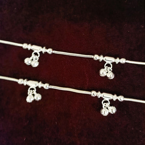 Silver Anklet 6.0 inches (Set of 2) - Design 178