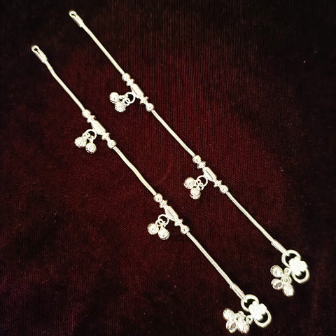 Silver Anklet 6.0 inches (Set of 2) - Design 178