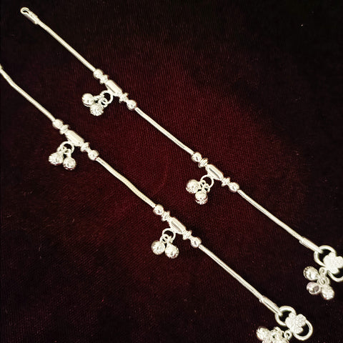 Silver Anklet 6.0 inches (Set of 2) - Design 178