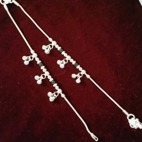 Silver Anklet 7.0 inches (Set of 2) - Design 180