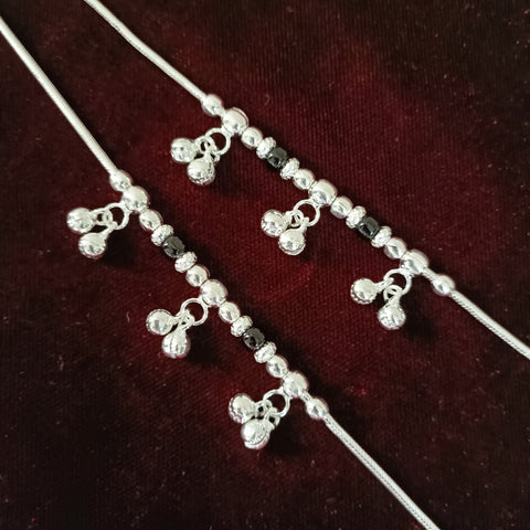 Silver Anklet 7.0 inches (Set of 2) - Design 180