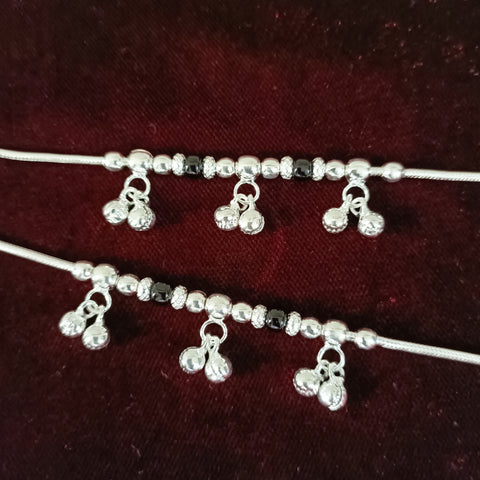 Silver Anklet 7.0 inches (Set of 2) - Design 180