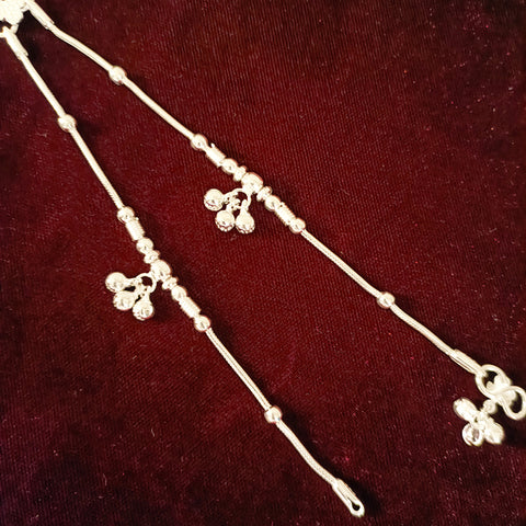 Silver Anklet 6.0 inches (Set of 2) - Design 181
