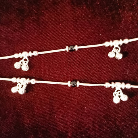 Silver Anklet 7.0 inches (Set of 2) - Design 182