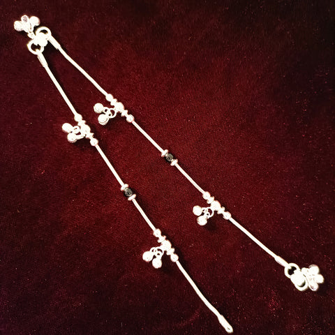 Silver Anklet 7.0 inches (Set of 2) - Design 182