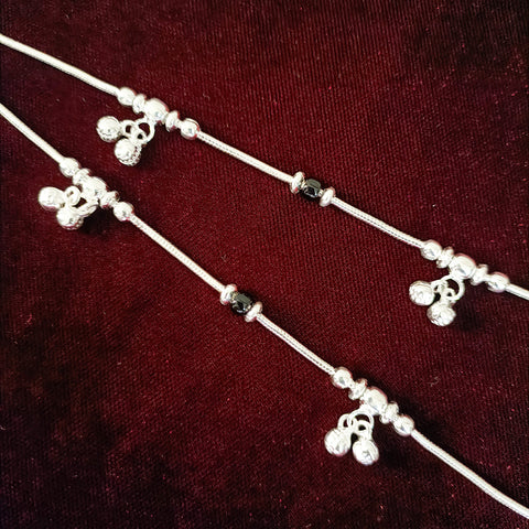 Silver Anklet 7.0 inches (Set of 2) - Design 182