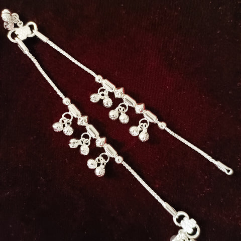 Silver Anklet 5.0 inches (Set of 2) - Design 183