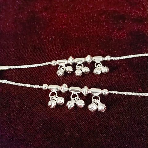 Silver Anklet 5.0 inches (Set of 2) - Design 183