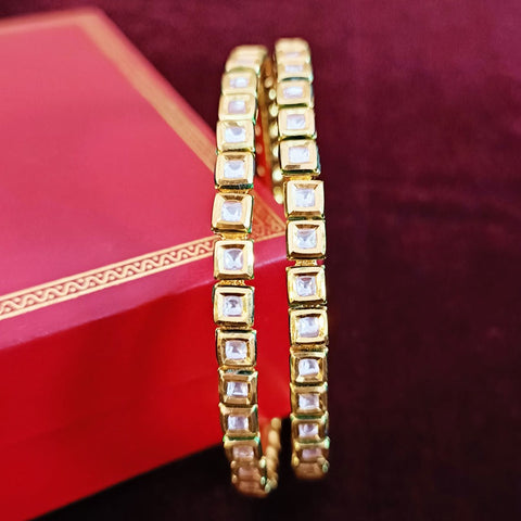 Designer Gold Plated Royal Kundan Bracelet (Design 99)