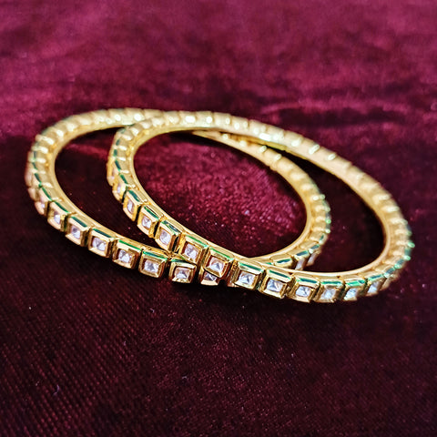 Designer Gold Plated Royal Kundan Bracelet (Design 99)