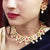 Designer Gold Plated Royal Kundan & Ruby Necklace with Earrings (D350)