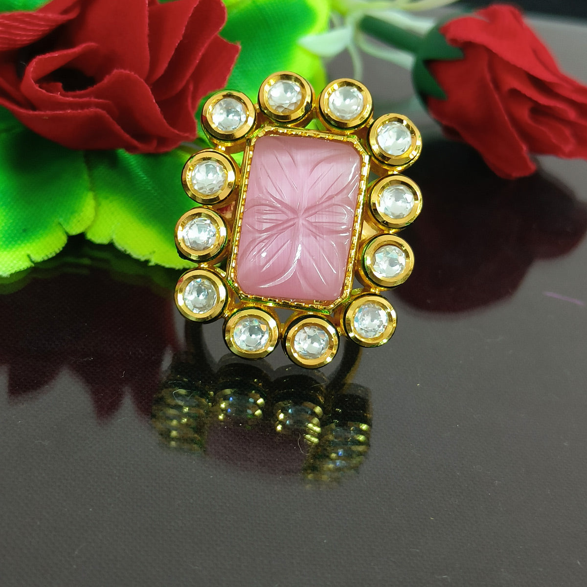 Ethnic Kundan Ring - Swaabhi