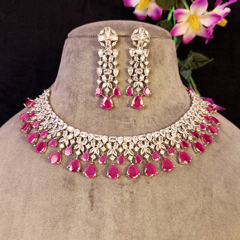 American Diamond Necklace Set (Design 2)