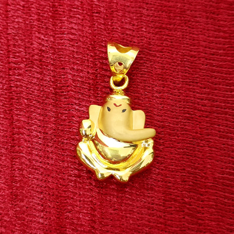 22 KT Gold Unisex Lord Ganesha Pendant (D41)