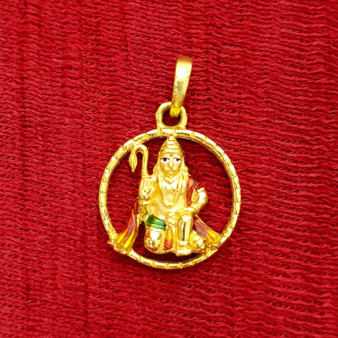 22 KT Gold Unisex Lord Hanuman Pendant (D43)