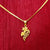 22 KT Gold Unisex Flower Pendant with Earring (D32)