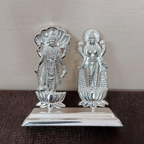 925 Pure Silver Vishnu JI & Laxmi Ji Idol For House Warming (D15)